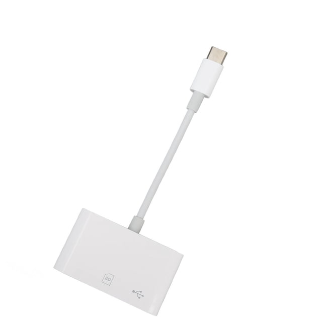 Lector De Tarjetas USB C, Lector De Tarjetas De Memoria Tipo C 3 En 1 Antiinterferencias Para PC Portátil Para Disco U