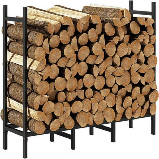 YRHome Lot de 4 supports d'empilage en bois galvanisé à chaud - Support d' empilage stable pour bois de chauffage : : Jardin