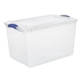 thumbnail image 1 of VogueV 2-Pack Clear Storage Box 11X9X6In Plastic Organizer with Lid for Clothes Cosmetics Jewelry Pantry Fridge Freezer Stackable Gift, 2 Medium Transparent Storage Boxes, 1 of 6