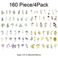 thumbnail image 3 of 160 Piece/4Pack PET Floral Stickers Pressed Flower Stickers Vintage Flower Decals for Scrapbook Journal Card Decoration, 3 of 7