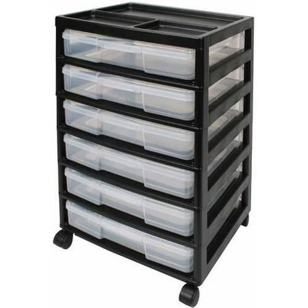 iris cart scrapbook case scrapbooking storage chest drawers compartment acid six project rolling