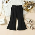 thumbnail image 6 of HAOTAGS Girls V-Neck Outfit Sets 2 - 8,Sleeveless Top & Split-Hem Trousers Solid Color Blazer Two - Piece Suit Sets Black 6-7 T, 6 of 7
