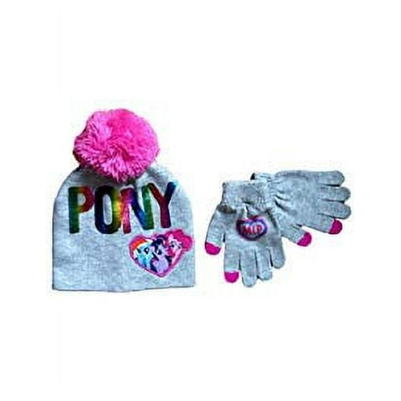 My Little Pony Knitted Beanie Hat and Gloves Set