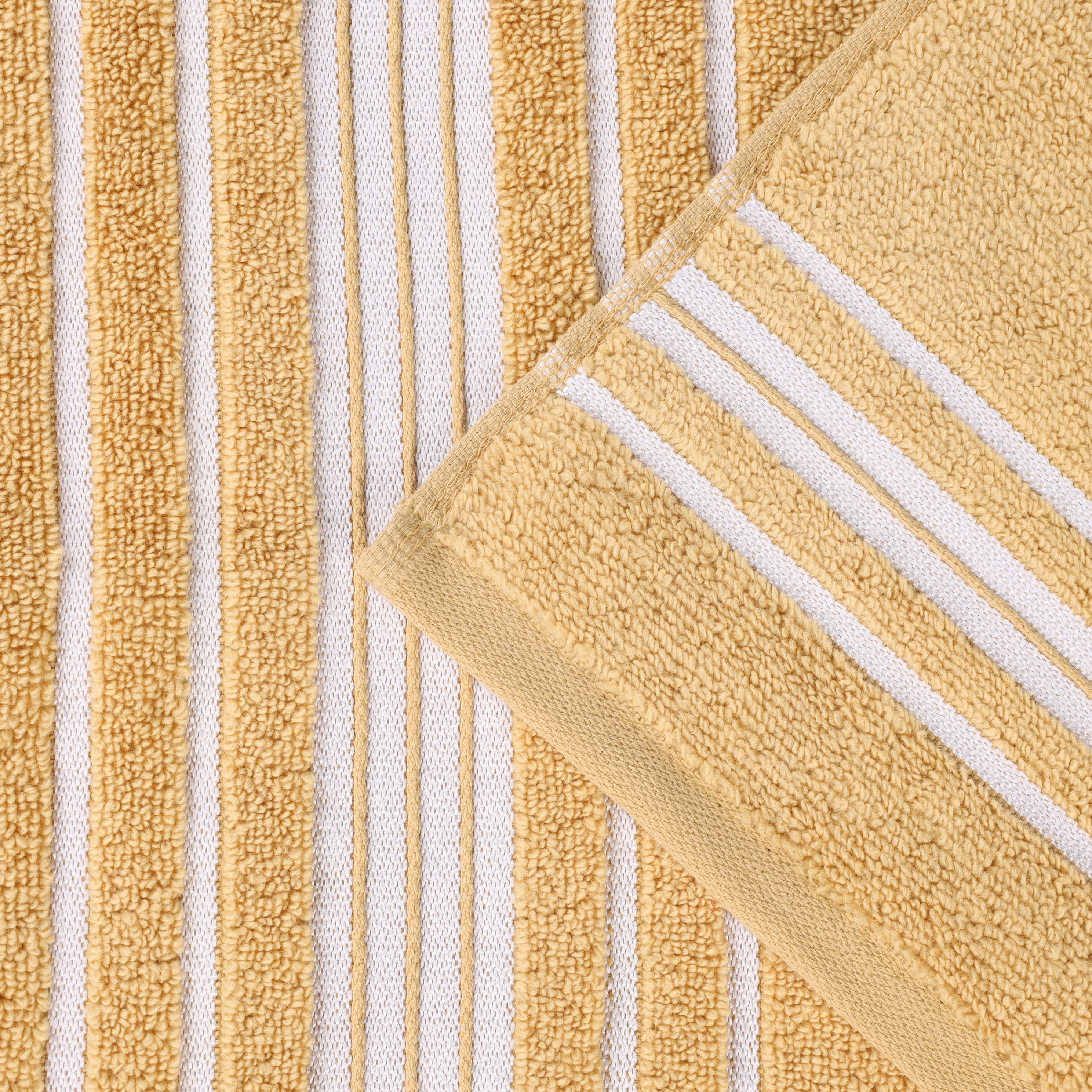 Superior Sadie Zero Twist Cotton Solid Hand Towel Set, Ultra Soft Towels, Gold
