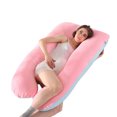 thumbnail image 1 of Almohada para embarazadas, almohada en forma de U desmontable y lavable, cojín grande, almohada de cintura, 1 of 5