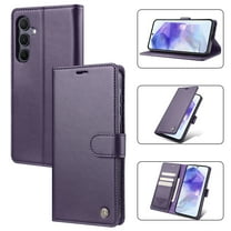 ELEHOLD for Samsung Galaxy S23 Business Wallet Case with RFID Blocking Credit Card Holder PU Leather Flip Kickstand Protective Shockproof Cover Women Men for Samsung Galaxy S23,Purple