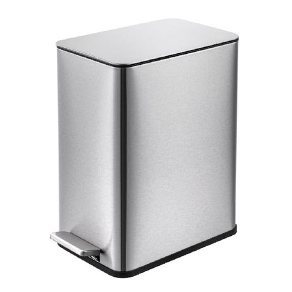 Stainless Steel Kitchen Trash Can, 10L Waste Bin, 13.11 x 7.48 x 15 in, Compact Garbage Can for Kitchen and Home