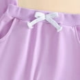 thumbnail image 4 of NIEWTR Toddler Baby Girl Smocked Outfit Ruffle Halter Shirt Flared Pants Set Toddler Bell Bottom Outfit Summer Clothes 2Pcs Summer Beach Outfits 6-12 Months,Purple, 4 of 7