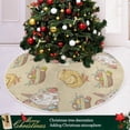 thumbnail image 5 of SKYSONIC Easter Bunny Christmas Tree Skirt Home Decoration Large Round Christmas Tree Skirt for Holiday Party Home Christmas Day Ornaments 35.4 Inch, 5 of 6
