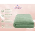 thumbnail image 6 of American Soft Linen Luxury 40x80 Oversized Bath Sheet, 100% Cotton XL Turkish Bath Sheet Towel, Sage Green, 6 of 10