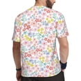 thumbnail image 2 of Wukai Retro Floral Print Men's Short-Sleeved Mesh T-Shirt,Quick-Dry Short Sleeve Workout T-Shirt-6X-Large, 2 of 8