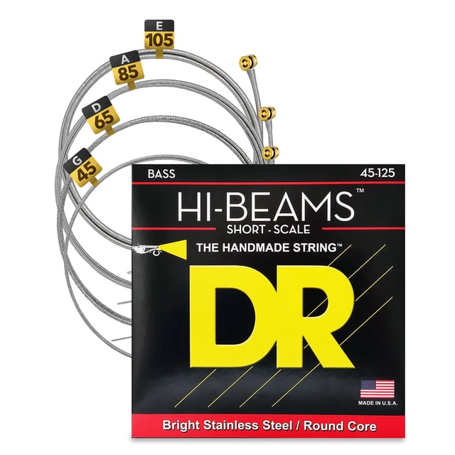 Cuerdas para bajo DR Strings Hi-Beam de acero inoxidable 45-105