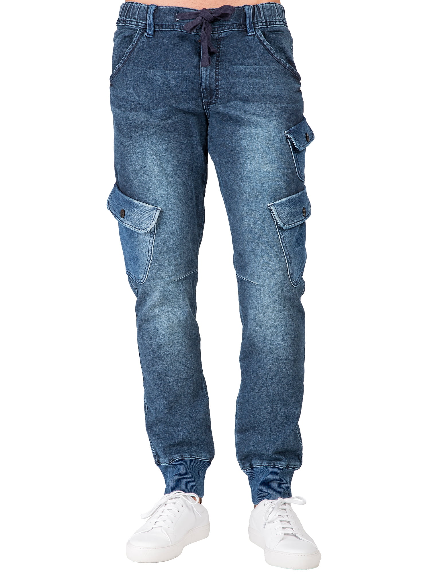 tainted denim joggers