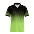 thumbnail image 2 of Afdoent Mens Polo Shirts Men's Summer Gradient Print Short Sleeve Shirt Loose Fit Beach Vacation Shirts For Men, 2 of 4