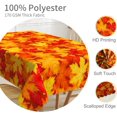 thumbnail image 3 of 60x84inches Orange Maple Leaf Rectangle Tablecloth Autumn Maple Leaves Print Polyester Fabric Table Cover Spill Proof Washable Table Cloth for Thanksgiving Day Dining Tables Buffet Parties, 3 of 7