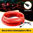 thumbnail image 1 of 5 Meter Auto Car Neon LED Panel Gap String Strip Light  Glowing Electroluminescent Wire/El Wire Lamp  Cold Strobing for Automotive Interior Car Decor Decorative Atmosphere, 1 of 9