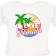 thumbnail image 4 of Inktastic I Love Florida with Ocean and Palm Trees Boys or Girls Long Sleeve Baby Bodysuit, 4 of 5
