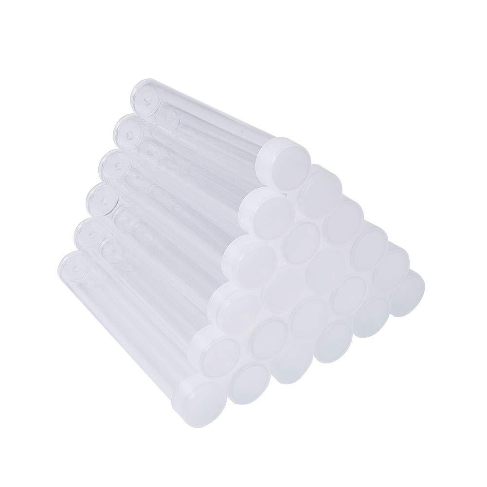 75x13mm PH PandaHall 100PCS Clear Plastic Tube Bead Containers 2.92 in Long, 0.51in Wide 