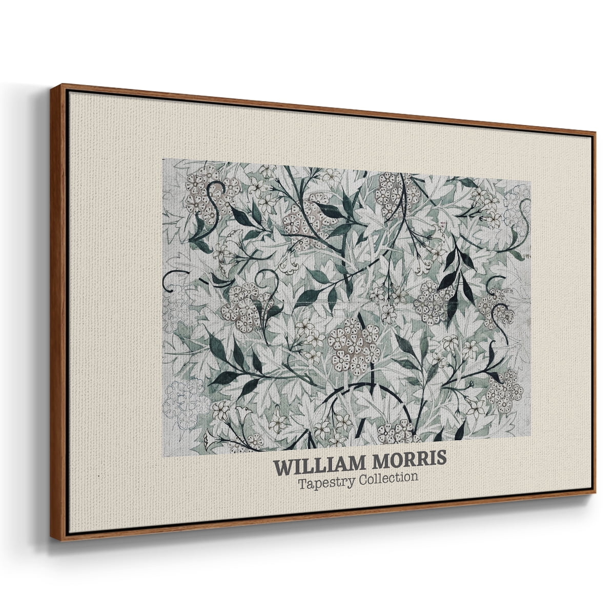 Vintage Abstract Print-XXXV Framed in Walnut Wood Gallery Wrapped Canvas 27 in. x 41 in.