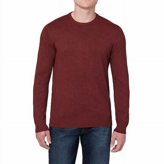 Buffalo David Bitton Men's Long Sleeve Crew Neck Sweater (Red, Medium)