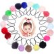 thumbnail image 1 of GOOHOCHY 22 Uds. Lazos para el cabello con pompón, lazos para el cabello con forma de bola, soporte para cola de caballo, lazos para el cabello para niñas pequeñas, cuerda elástica para el cabello, 1 of 7