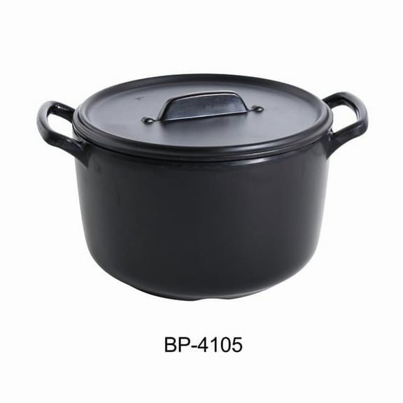 Black Pearl 5.5 in. Bowl with Handle & Lid, Black - 28 oz - Pack of 24