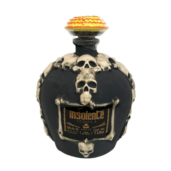 Tequila Insolente Añejo Cerámica Cráneos 1L Añejo