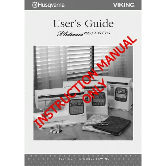 Husqvarna Viking Platinum 715 735 755 User Owners Manual Reprint