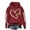 Wine, variant on Bovemsi Sweatshirt for Women Heart Football Graphic Hoodies Fall Long Sleeve Pullover Tops Mom Camo Hoodie