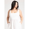 thumbnail image 4 of ELOQUII Women's Plus Size Mixed Fabric Tank Dress, 4 of 4