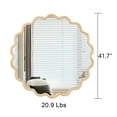 thumbnail image 3 of Tcbosik 42" Round Wavy Mirror - Wall Decorative Mirror with Solid Wood Frame - Circle Vanity Mirror for Hallway Entryway Bathroom Bedroom Living Room - Natural, 3 of 8