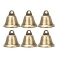 thumbnail image 1 of Jingle Crafts Campana de puerta de latón antiguo dorado colgante de metal bronce mini en paquete grande de cobre artesanal, 1 of 8