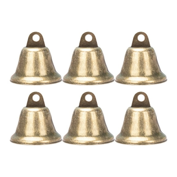 Event & Party Jingle Crafts Brass Antique Gold Hanging Metal Bronze Doorbell Cow Mini Bulk Craft Copper Decorative for Celebrations 6PCS