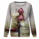 thumbnail image 4 of Camisas informales de manga larga para mujer, sudadera de cuello redondo con estampado Floral de plantas, jersey de cuello redondo, túnica holgada con estampado de puesta de sol Pompotops  gfhjh19870, 4 of 5