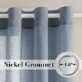 thumbnail image 2 of H.VERSAILTEX Farmhouse Natural Linen Sheer Curtains Flax Linen Blended Semi-Sheer Soft Privacy Grommet Drapes Set of 2 Panels for Bedroom , 52"x 108" ,Denim, 2 of 6