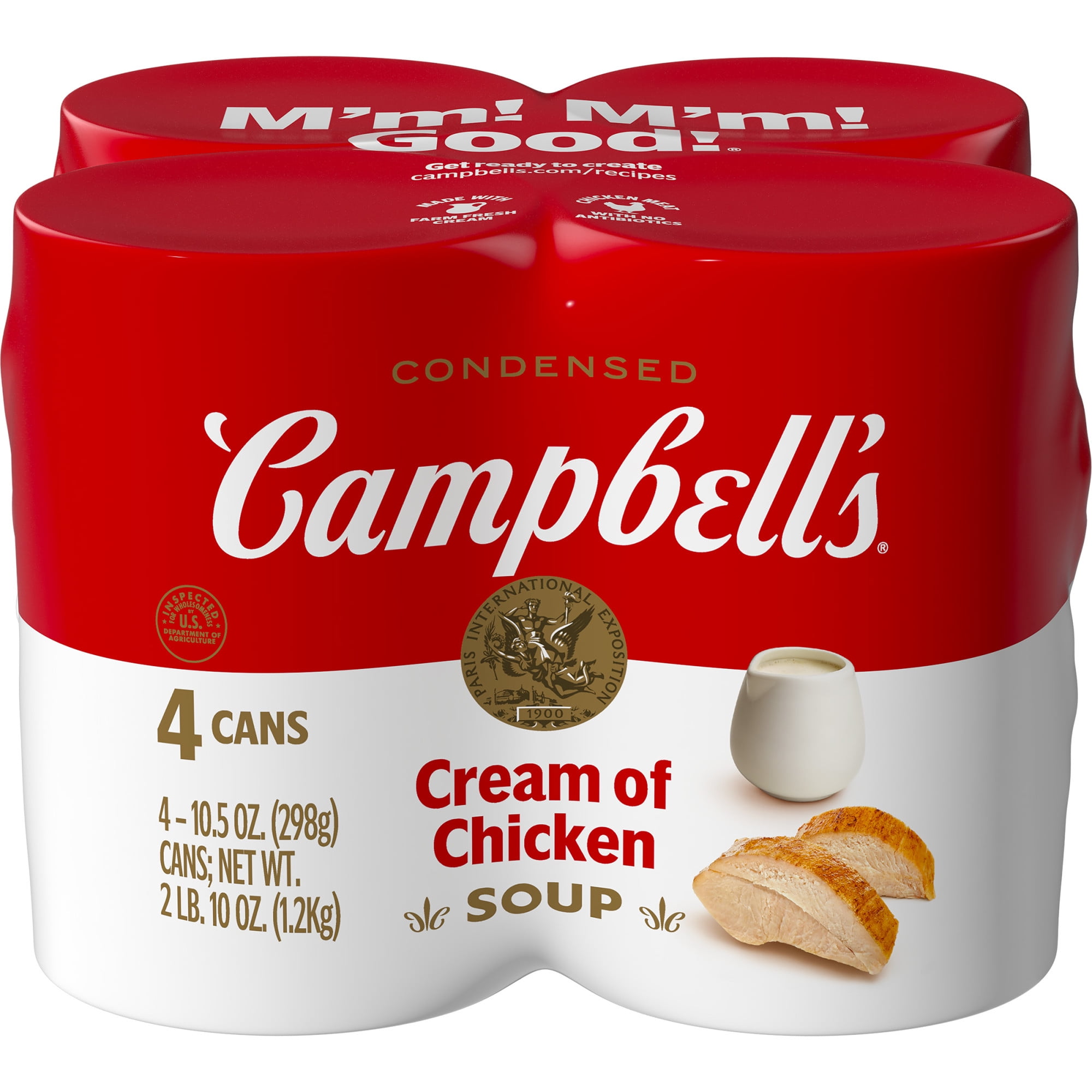Campbell S Condensed Cream Of Chicken Soup 10 5 Ounce Can Pack Of 4 Walmart Com Walmart Com