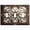 #3. Triple Toggle, variant on Metal Light Switch Wall Plate Outlet Cover (Printed Image of Stained Glass Flower - Double Toggle)