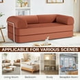 thumbnail image 4 of Modern 3-Person Convertible Sleeper Sofa Bed, 4-in-1 loveseat Sleeper, Comfy Removable Floor Couch for Living Room with Detachable and Washable Fabric, 4 of 9