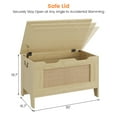 thumbnail image 3 of Kojooin Coffre de Rangement, Banc de Rangement avec Charnière de Sécurité, Coffre de Rangement en Bois, Coffre de Rangement à Rabat pour Couvertures, Banc de Rangement pour Entrée, Salon, Chambre, 3 of 9