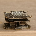 thumbnail image 3 of PTOOTP Vintage Chinese Zen Statue Golden Figurine Decorative Desktop Ornament for Home and Office Decor, 3 of 5