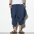 Cargo Pants For Men Mens Cargo Pants Men Cotton Linen Capri Pants Baggy