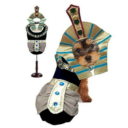 KING MUTT DOG COSTUMES King Tut Egyptian Royalty Pharaoh Dogs Halloween Wear (Size 1)