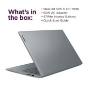 Lenovo IdeaPad Slim 3i 15.6 Laptop, Intel Processor N100, 4GB RAM, 128 SSD, Arctic Grey