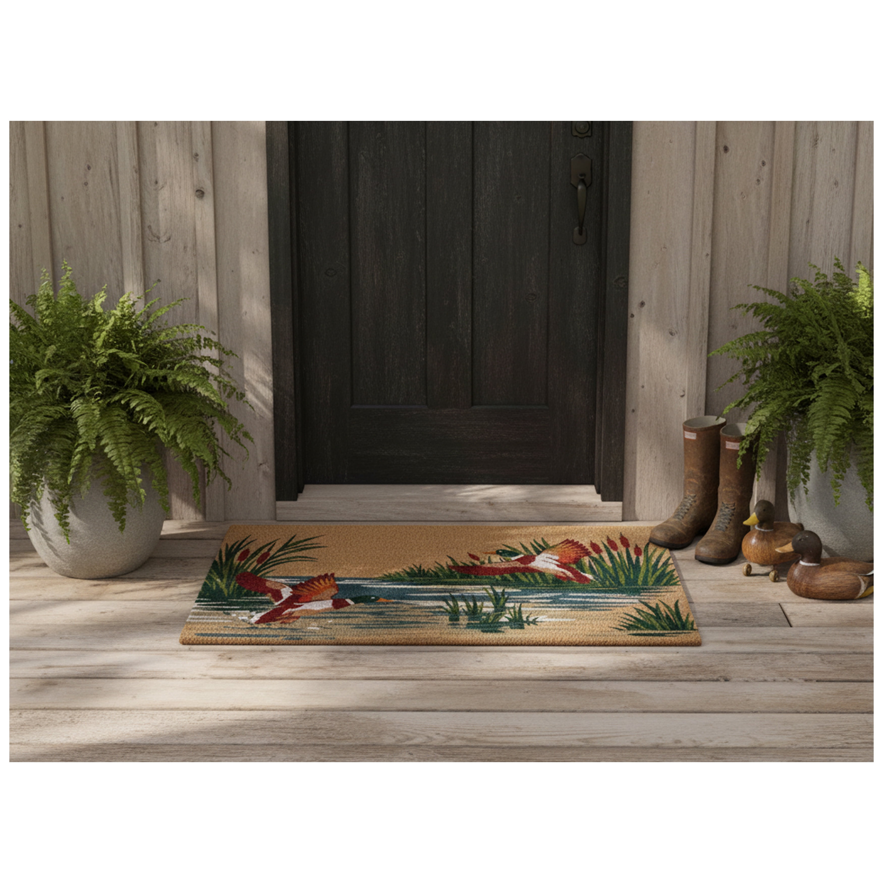 Marsh Landing Non Slip Vinyl Backing, Front Door Mat, Entryway Door Mat, 24"x36"