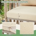 thumbnail image 5 of AVAWING Patio Rattan Bistro Set of 3, Outdoor Wicker Furniture Chairs with Table & Cushions, Yellow, 5 of 8