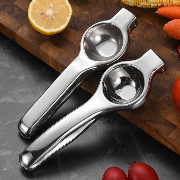 2PCS lemon squeezer lemon juicer lime squeezer citrus juicer citrus squeezer orange juicer squeezer stainless steel juicer hand press, ordinary, Silver