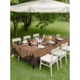 thumbnail image 4 of Outdoor Tablecloth with Umbrella Hole for Patio/Picnic/Party/Camping, Vintage Boho Waterproof Table Cloth Rectangle Table Cover Washable, Farmhouse Retro Brown Wooden Grain (60"x 120"), 4 of 8