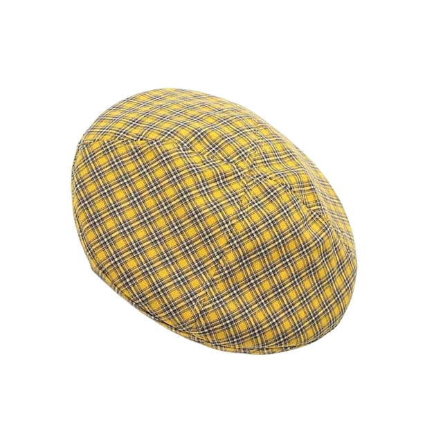 Sonducket Boinas de primavera para mujer y niña, gorra transpirable Vintage portátil, accesorio para la cabeza con patrón a cuadros para fiesta informal Sombreros Amarillo Sonducket AP013112-01