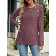 thumbnail image 4 of OALUXE Long Sleeve Shirts for Women Casual Tunic Tops Loose Fit Dressy Lightweight Sweaters, 4 of 7