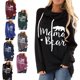 thumbnail image 3 of Sudadera con capucha para mujer Suelta Casual Cordón Elástico Jersey Con capucha Manga larga Estampado de moda Sudadera de color liso para mujer Negro L, 3 of 5